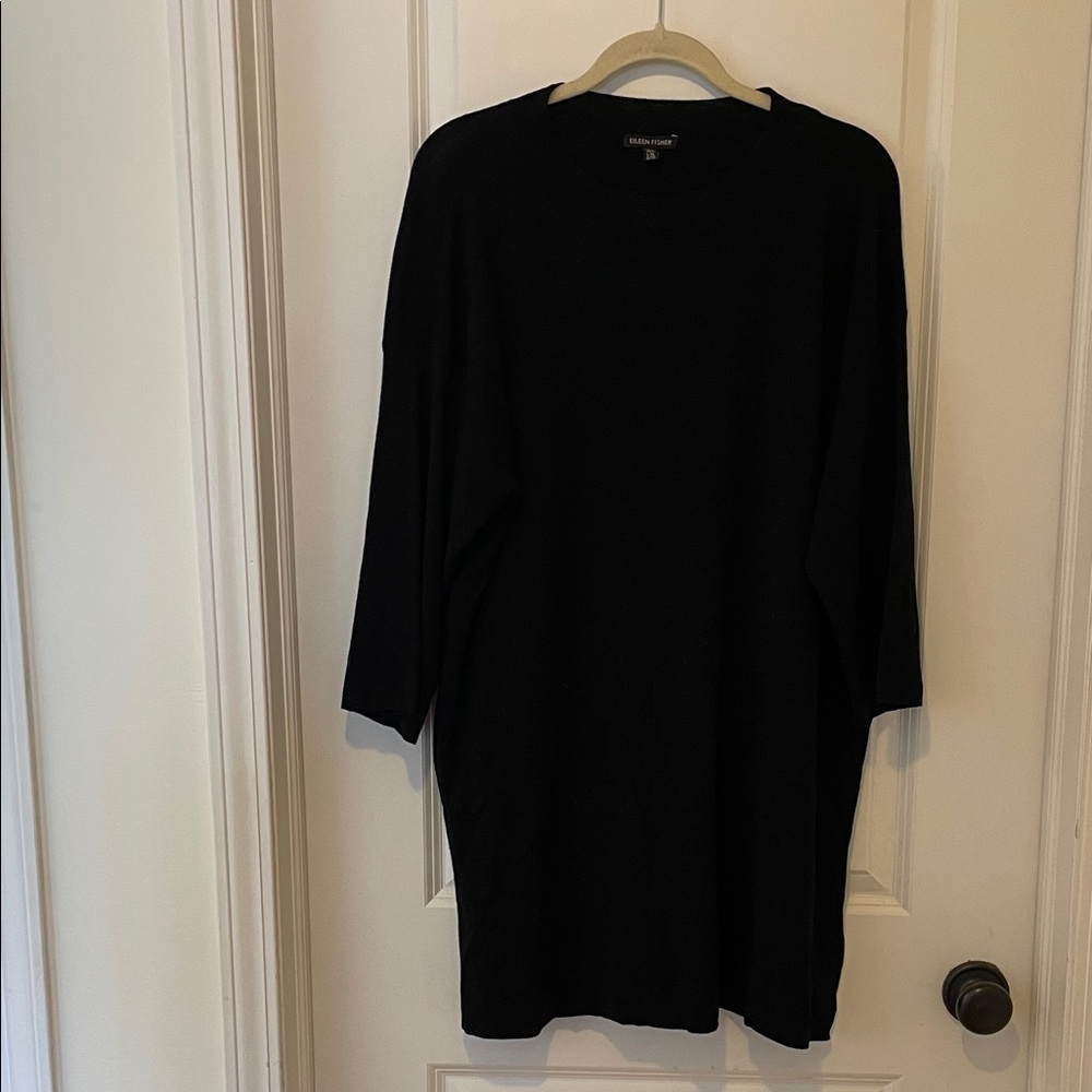Eileen Fisher Classic Black Tunic Dress